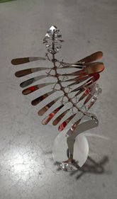 Unique And Magical Metal Rotating Windmill Humanoid Windmill Outdoor Wind Spinner Yard Patio Lawn Garden Decoration